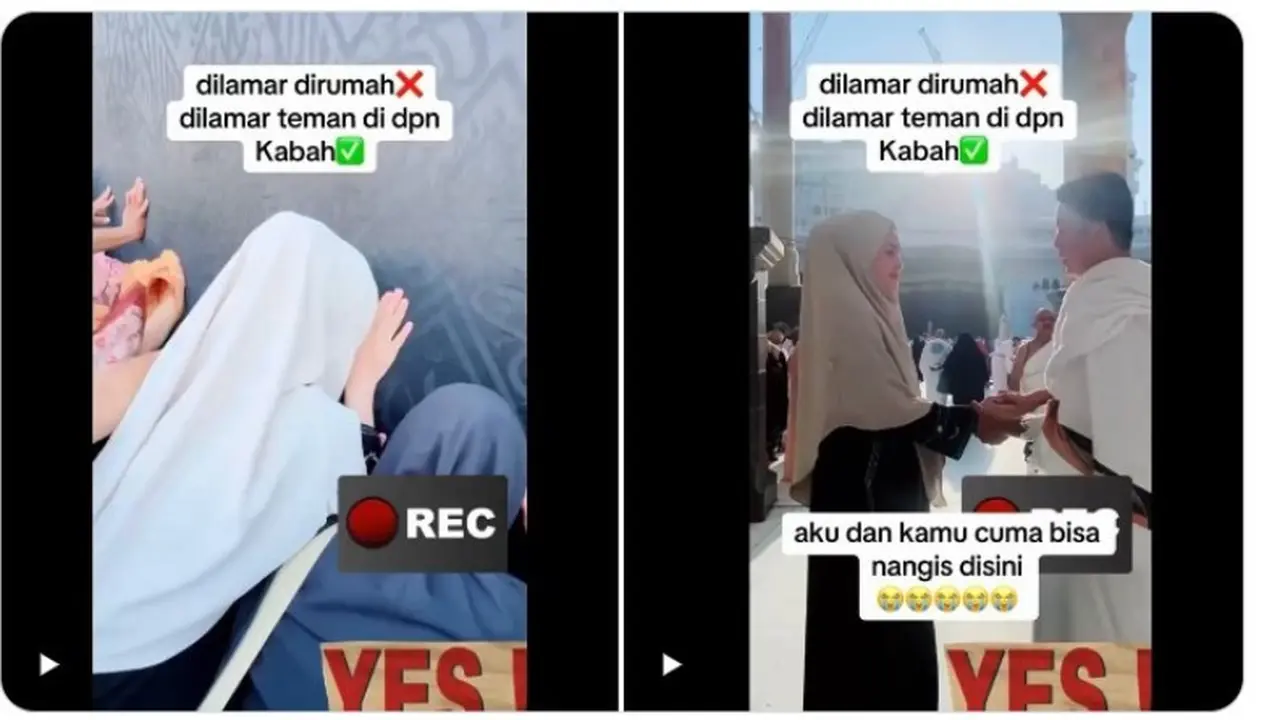 Wanita Dilamar Temannya di Depan Kakbah Saat Umrah Malah Ramai Dihujat