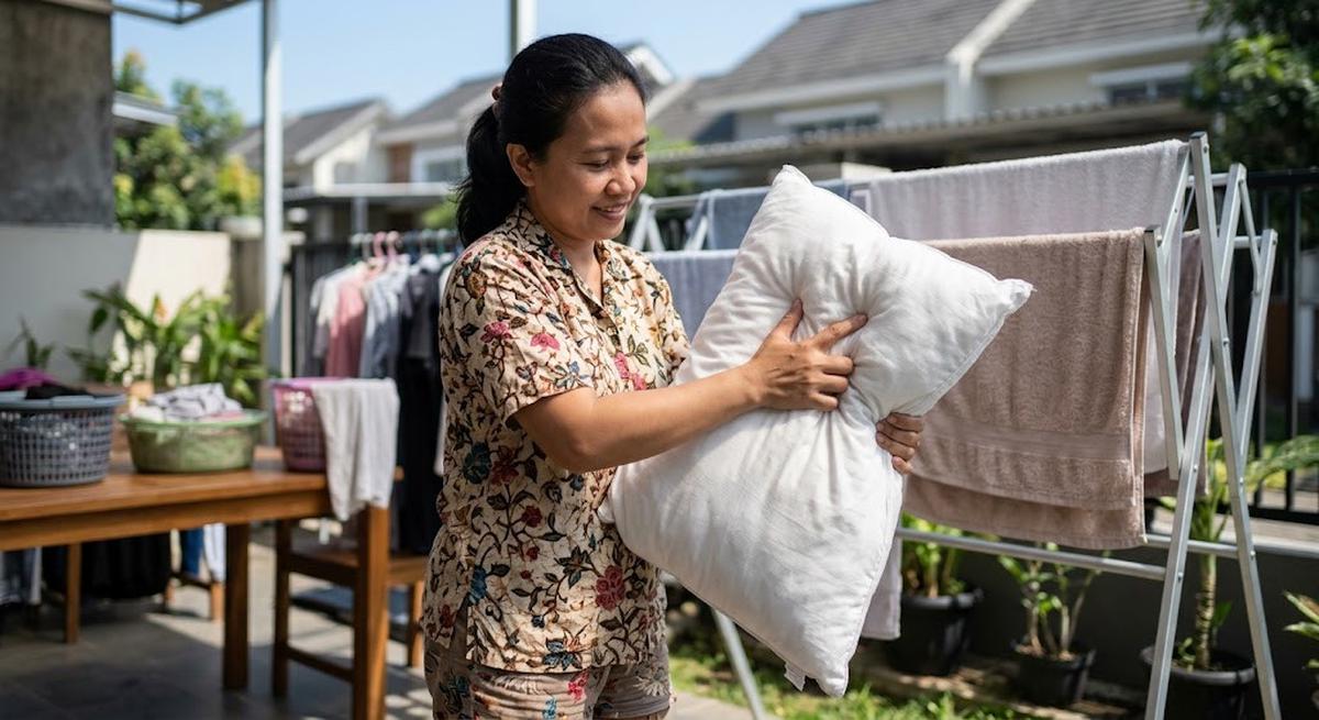 Cara Mencuci Bantal agar Tidak Menggumpal dan Tetap Empuk