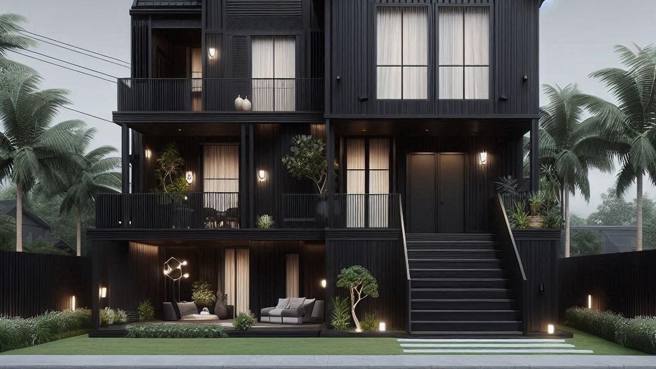 Desain RUmah Kayu 2 Lantai yang Estetik dan Adem