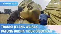 Berbagai persiapan dilakukan umat Budha jelang perayaan Waisak, salah satunya dengan disucikan patung Budha tidur terbesar di Indonesia yang berada di Mojokerto. Penyucian patung Budha tidur ini sudah menjadi tradisi sebagai simbol penyucian jiwa.