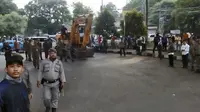 Situasi penggusuran di Rawajati, Pancoran, Jakarta Selatan (Liputan6.com/Putu Merta Surya Putra)
