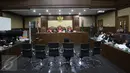 Suasana sidang yang mendengarkan keterangan saksi  Resepsionis Kafe Olivier, Resmiyati di PN Jakarta Pusat, (28/7). Sidang beragendakan pemeriksaan saksi karyawan kafe Olivier. (Liputan6.com/Immanuel Antonius)