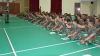 Prajurit Brigif 2 Marinir menerima pelatihan kesiapan psikologi pratugas operasi dari Dinas Psikologi TNI AL (Foto:Liputan6.com/Dian Kurniawan)
