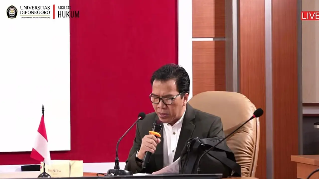 Guru Besar Hukum Universitas Diponegoro (Undip) Prof Yos Johan Utama.