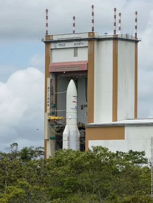 BRIsat merupakan satelit kelima dari Indonesia yang diluncurkan Arianespace, dan merupakan satelit pertama milik bank yang diluncurkan perusahaan ini. (Foto: Dok BRI)