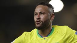 Neymar jadi top skor sepanjang masa timnas Brasil yang sebelumnya dipegang oleh legenda, Pele! (AP Photo/Bruna Prado)