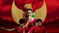Timnas Indonesia U-22 - David Maulana, Rizky Ridho, Hokky Caraka (Bola.com/Erisa/Decika Fatmawaty)