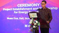 Direktur Utama PLN, Darmawan Prasodjo saat Ceremony of Project Establishment and Partnership for Energy Transition
