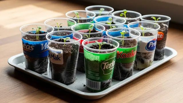 Bibit Disemai di Gelas Plastik