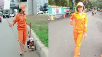 Berparas Cantik, Petugas Oranye Ini Bikin Warganet Kepincut
