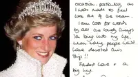 Surat Putri Diana terjual Rp2,5 miliar melalui lelang. (Dok: AP Photo/Lay's Auctioneers Instagram)