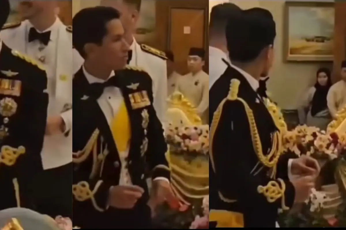 Viral, Video Pangeran Mateen Joget Poco-Poco di Pernikahannya dengan Dayang Anisha Rosnah binti Adam (Tangkapan Layar Akun TikTok KIM.MCN)