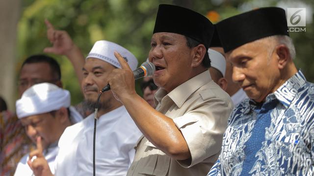 Tanpa Sandiaga, Prabowo Hadiri Syukuran Kemenangan