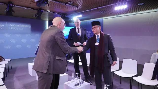 Menteri Luar Negeri RI Sugiono menghadiri World Economic Forum 2025 di Davos, Swiss, Rabu (22/1/2025). (Dok. Kemlu RI)