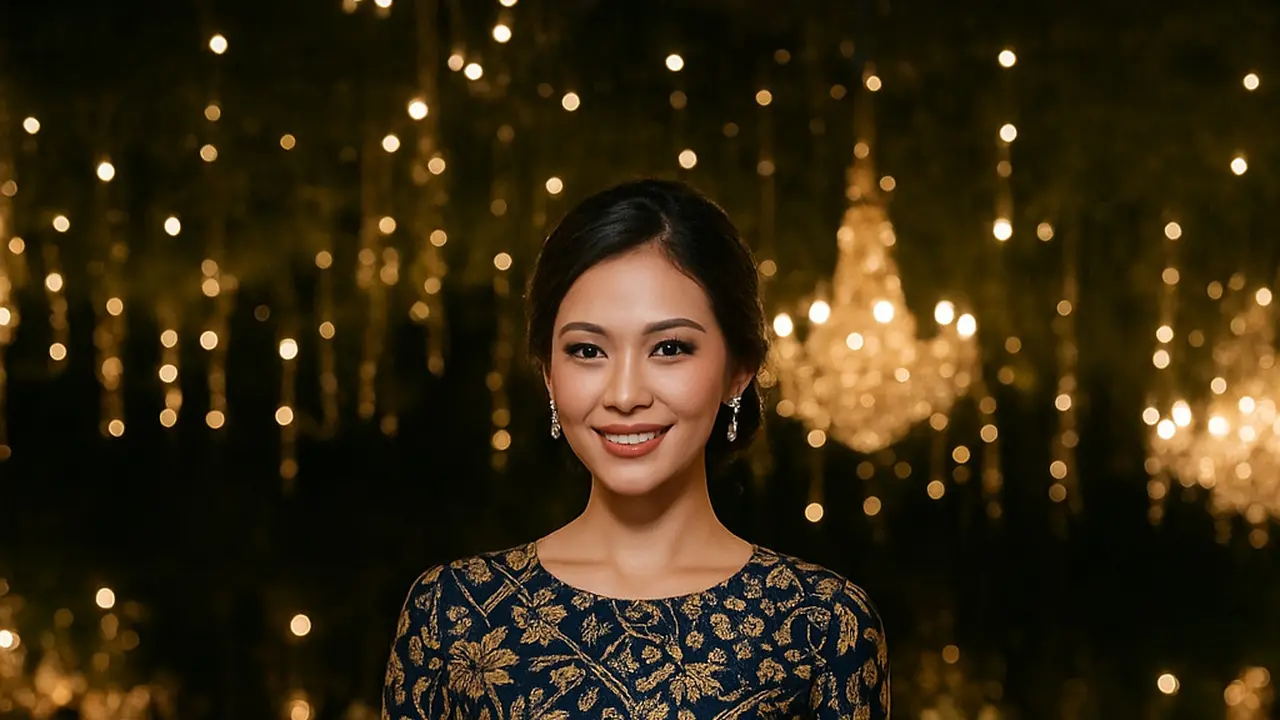 Desain Baju Gamis dan Tunik Batik Emas untuk Kondangan Glamor