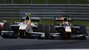 Aksi Rio Haryanto saat bertarung di lintasan pada race2 GP2 seri Austria. (GP2series.com)