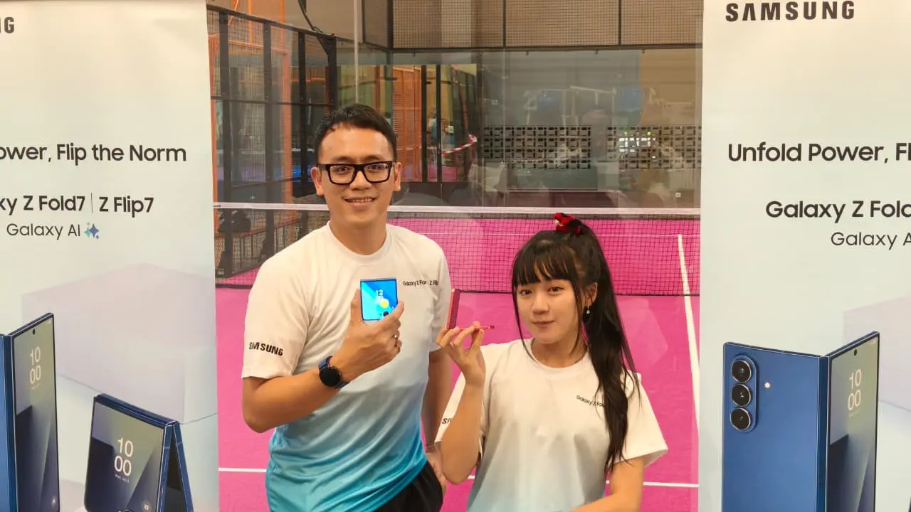 MX Product Marketing Senior Manager Samsung Electronic Indonesia, Ilham Indrawan saat workshop Flex Your Move with Galaxy Z Flip7 di Jakarta