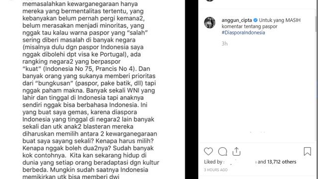 Sumber: Instagram/ anggun_cipta