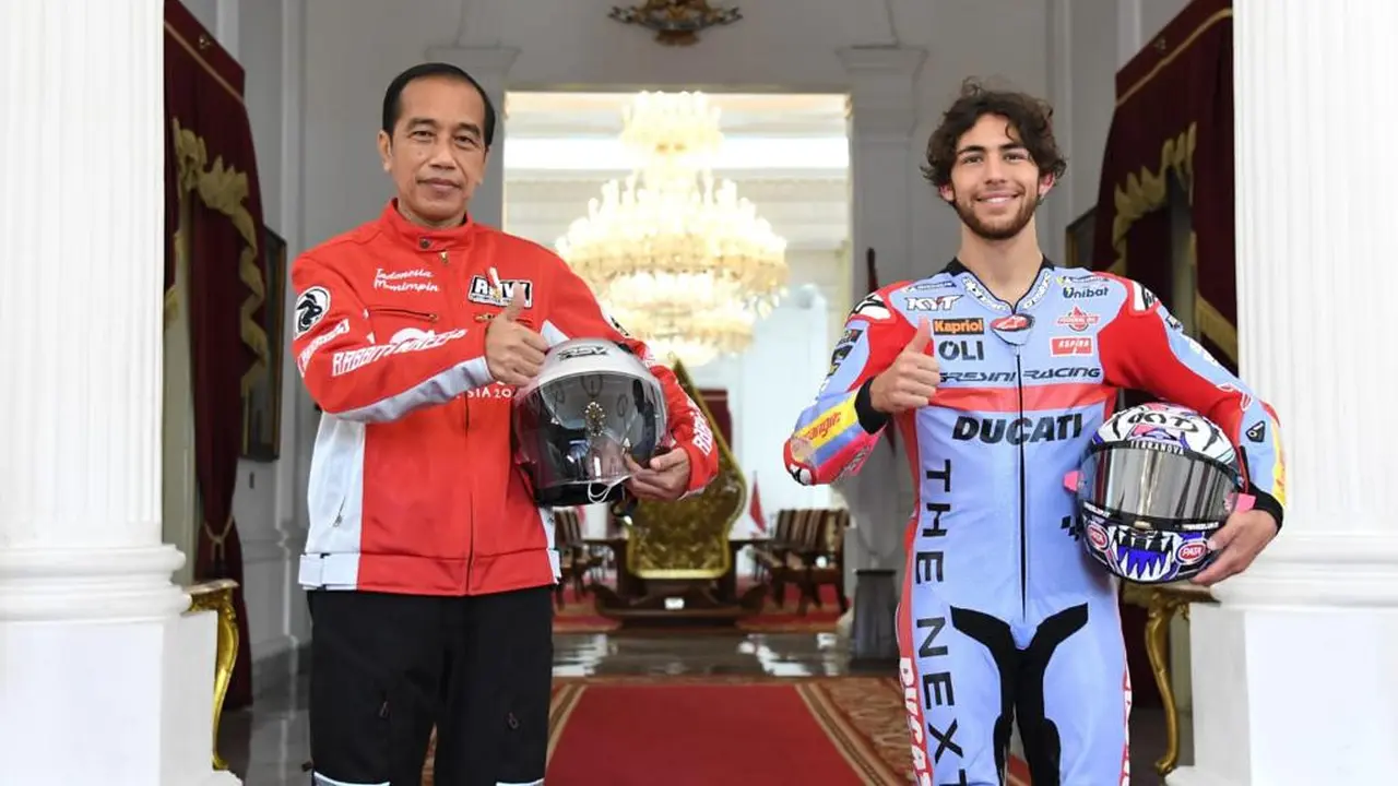 Presiden Jokowi Terima Pembalap MotoGP di Istana Negara