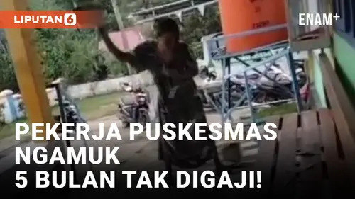 VIDEO: 5 Bulan Tidak Gajian, Petugas Kebersihan Amuk Puskesmas di Muna Sulteng