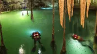 Penemuan gua bawah air terpanjang di dunia di Meksiko - AP