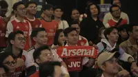 Momen Roaring Night pertandingan Premier League antara Arsenal versus Liverpool di Pitch 98 Kemang, Jakarta yang diikuti Arsenal Indonesia hari Minggu (24/12/2023) dini hari WIB.  (Ikhwan Yanuar Harun/Bola.com)