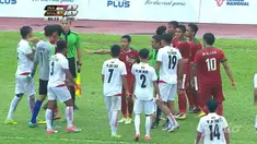 Football INA vs. MYR - Moment Keributan di Lapangan