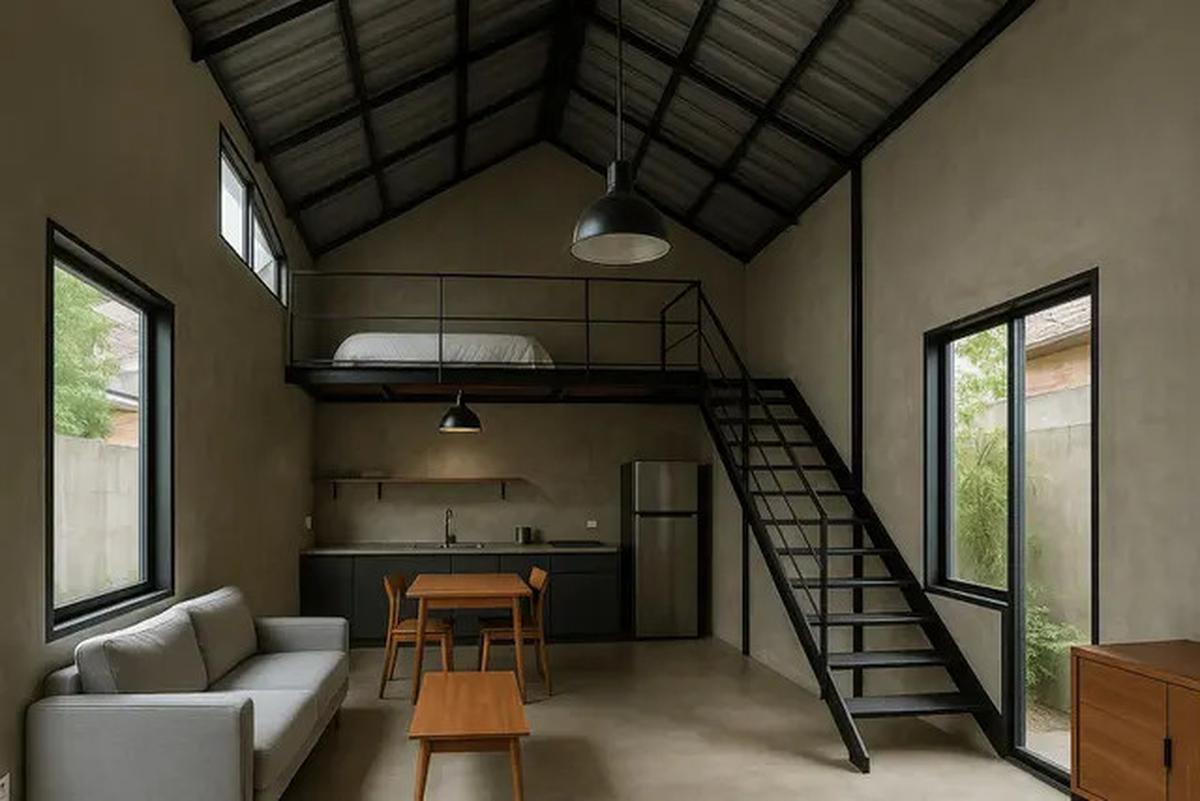 8 Rumah 5x7 Industrial Minimalis, Hunian Jadi Terasa Lapang dan Estetik