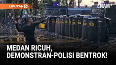 Unjuk rasa terkait tunjangan anggota DPR RI di Medan, Sumatera Utara, berakhir bentrok. Massa dari berbagai organisasi mahasiswa dan masyarakat bentrok dengan aparat di depan DPRD Sumut.
