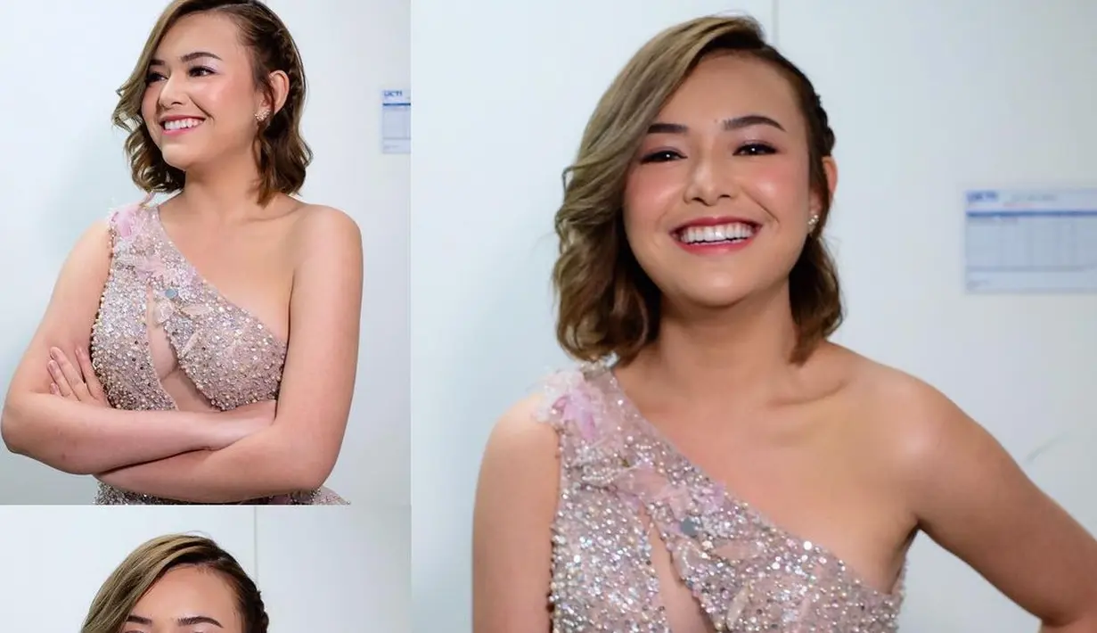 Gaun yang menjadi pembicaraan lainnya adalah dress one shoulder dengan aksen cut out di bagian dada. [@bellyiverzon]