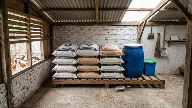 Cara Membuat Area Pakan Ayam yang Tidak Mudah Terkena Air Hujan