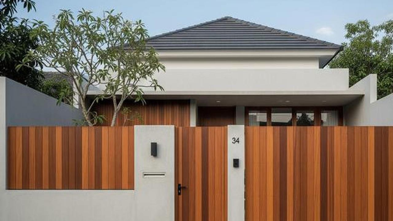 9 Desain Pagar Minimalis dengan Pintu Tersembunyi, Bikin Aman Juga Menawan