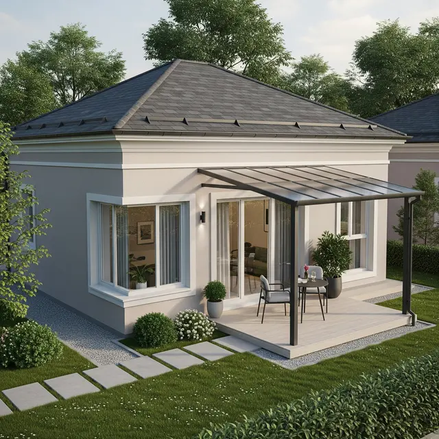 Desain Rumah Sederhana 1 Lantai dengan Teras Minimalis