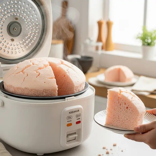 Membuat Bolu Kukus Lembut dengan Magic Com (Gemini AI)