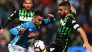 Francesco Magnanelli. Gelandang bertahan Italia berusia 36 tahun ini mulai memperkuat Sassuolo saat di Serie C pada musim 2006/2007 usai didatangkan dari Sangiovannese. Total 15 musim, ia telah bermain dalam 468 laga di semua kompetisi dengan mencetak 9 gol. (Foto: AFP/Miguel Medina)