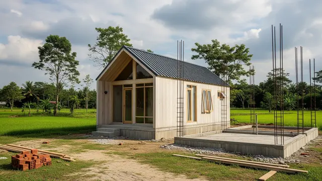 Contoh Rumah Sederhana Rp50 Juta Ala Skandinavian di Desa/Gemini AI