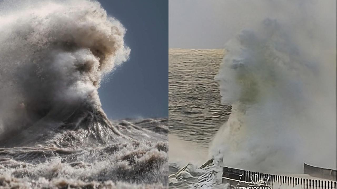 Ombak Laut Mirip Wajah Manusia