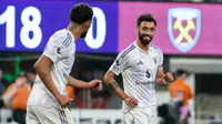 Momen selebrasi Bruno Fernandes di laga Manchester United vs West Ham, Premier League Summer Series 2025 (Official Twitter Man United)