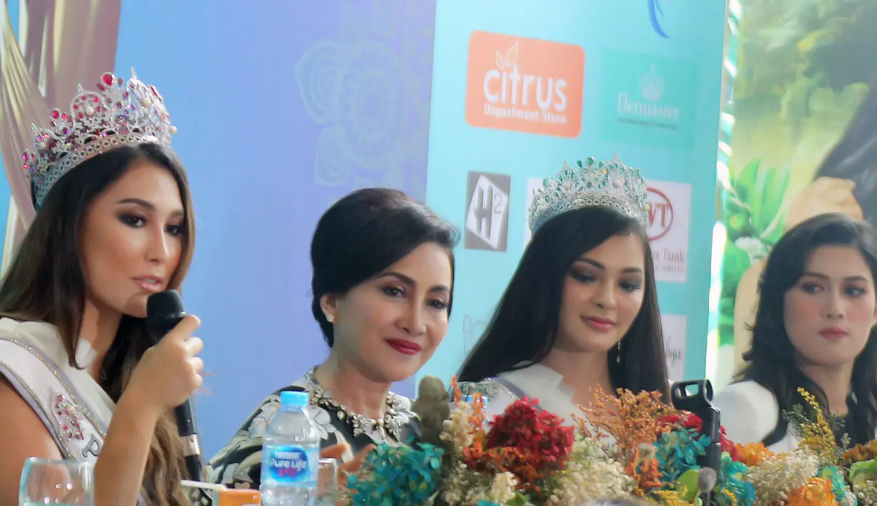 Jumpa Pers Pemilihan Puteri Indonesia 2020 di Hotel Grand Sahid Jaya Jakarta, Rabu (26/2/2020). (Bambang E Ros/Fimela.com)