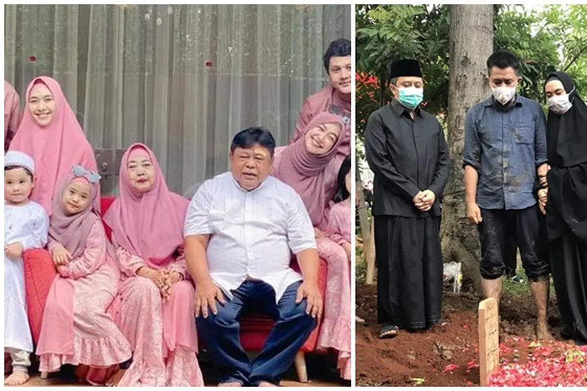 6 Potret Suasana Pemakaman Ayah Ria Ricis dan Oki Setiana Dewi, Penuh Duka