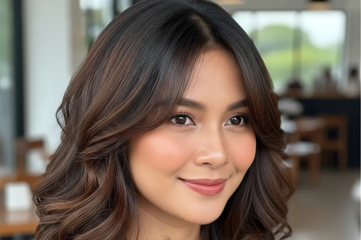 Model Rambut Medium dengan Poni Anti Lepek
