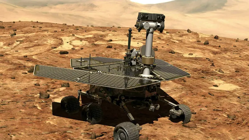 Wahana jelajah Mars, Opportunity, menyudahi penyelidikan terhadap planet merah selama 15 tahun terakhir (AP Photo)