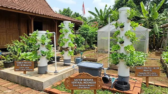 Model Tower Hidroponik Murah yang Cocok untuk Pemula