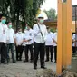 Wako Palembang Harnojoyo melakukan pembongkaran bekas kantor camat di simpang Angkatan 66 Palembang, yang menjadi lokasi pembangunan Fly Over (Dok. Humas Kominfo Palembang / Nefri Inge)