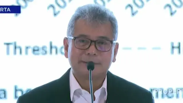 Direktur Utama PT Bank Rakyat Indonesia (Persero) Tbk atau BRI, Sunarso, dalam BRI Microfinance Outlook 2024 di Jakarta, Kamis (7/3/2024). (Arief/Liputan6.com)