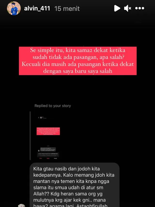 Unggahan Alvin Faiz. (Foto: Instagram @alvinfaiz)