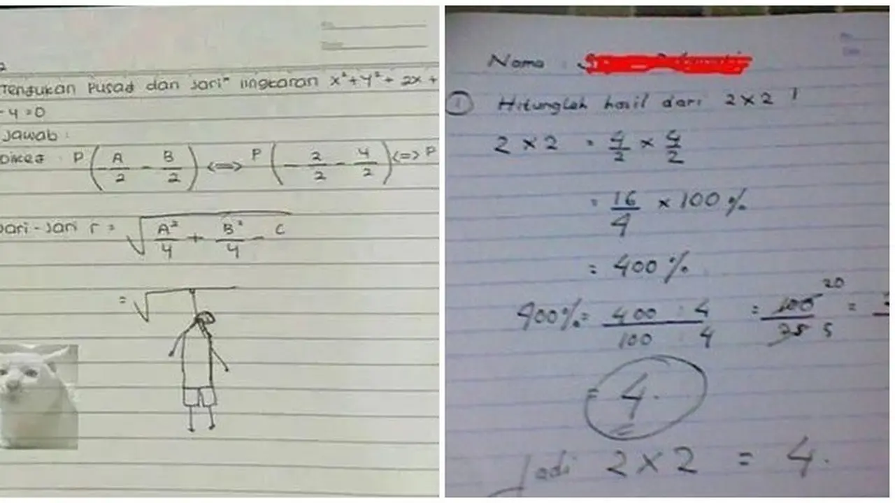 6 Rumus Matematika Buatan Murid Ini Bikin Dahi Guru Jadi Berkerut