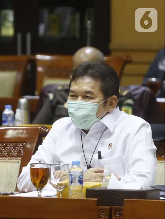 Jaksa Agung Burhanuddin saat Rapat Dengar Pendapat (RDP) bersama Komisi III DPR RI ,di Jakarta, Selasa (26/1/2021). Rapat tersebut beragendakan evaluasi kinerja Kejaksaan Agung Tahun 2020 dan rencana kerja 2021. (Liputan6.com/Angga Yuniar)