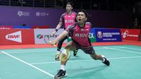 Pasangan Fajar Alfian/Muhammad Rian Ardianto berhasil menyusul The Daddies ke partai puncak usai mengalahkan wakil tuan rumah Malaysia, Aaron Chia/Soh Woii Yik dengan skor 21-14, 19-21, dan 21-10. Hal tersebut juga membuat All Indonesian Final di Malaysia Masters 2022. (Foto: PBSI)