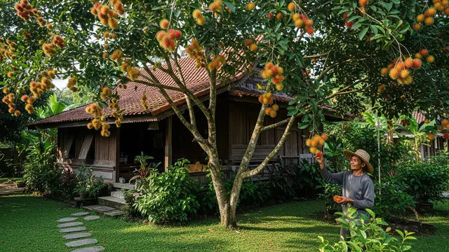 Ilustrasi Pohon Rambutan